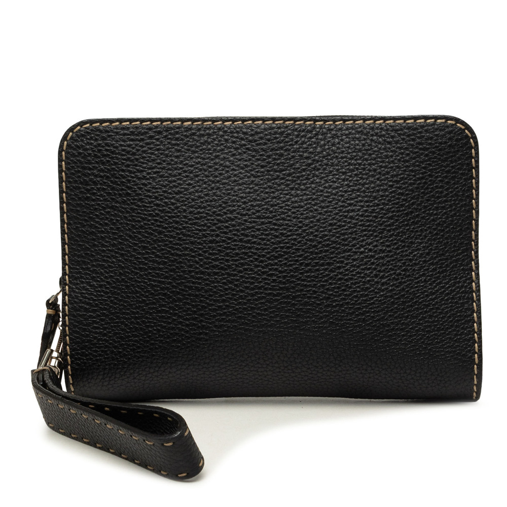Pre-Loved Fendi Cuoio Romano Selleria Zip Around Wristlet Pouch